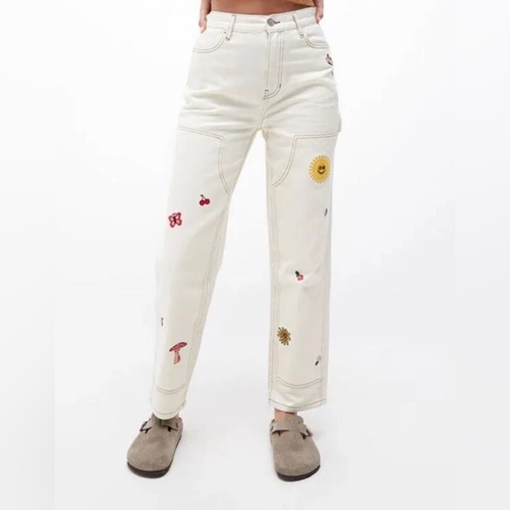 PacSun Cherry Sun Cream Carpenter Jeans - size 25